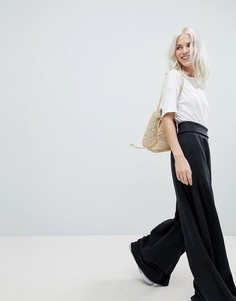 Широкие трикотажные штаны Free People Movement - Черный