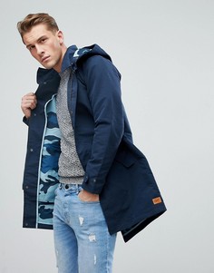 Легкая парка с камуфляжным принтом на подкладке Jack &amp; Jones Originals - Темно-синий