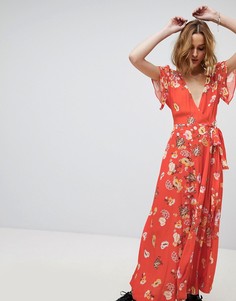 Платье с запахом Free People - Красный
