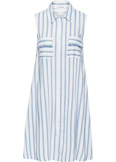 Платье (белый/нежно-голубой в полоску) Bonprix