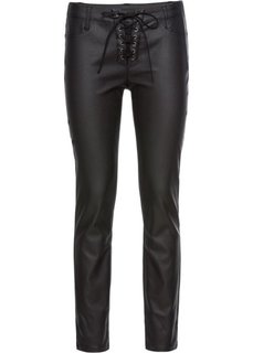 Брюки из искусственной кожи (черный) Bonprix