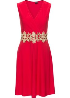 Платье с кружевом (красный) Bonprix