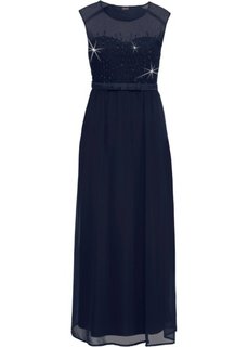 Платье вечернее с пайетками (темно-синий) Bonprix