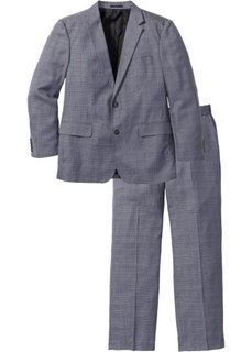 Мужской костюм Regular Fit (2 изд.), cредний рост (N) (серый/черный с узором) Bonprix