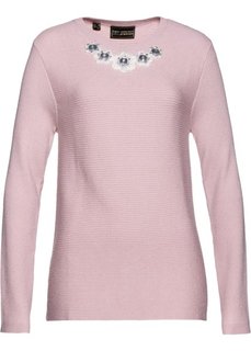 Пуловер со стразами (розовый матовый) Bonprix