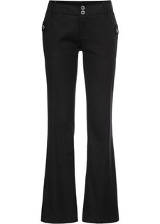 Брюки-клеш в полоску (черный в полоску) Bonprix