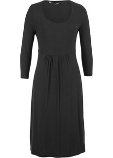 Платье из трикотажа с рукавом 3/4 (черный) Bonprix