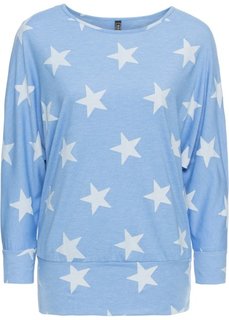 Футболка со звездами (голубой/кремовый) Bonprix