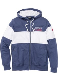 Куртка Regular Fit с капюшоном (индиго/белый) Bonprix