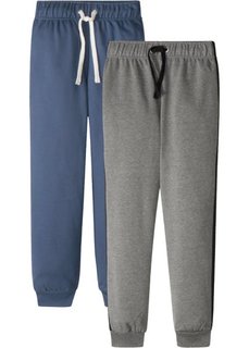 Брюки из трикотажа (2 шт.) (индиго/серый меланж) Bonprix