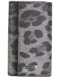 кошелек для ключей с леопардовым принтом   Dolce &amp; Gabbana