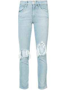 джинсы с дырками на коленях 3X1