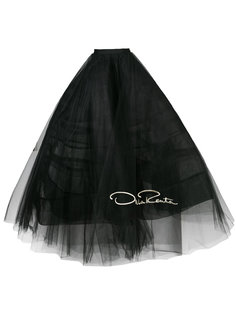 юбка из тюля с вышитым логотипом Oscar de la Renta