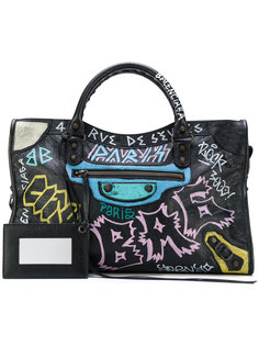 сумка с узором граффити Balenciaga