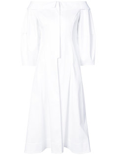платье-пальто с открытыми плечами Marina Moscone