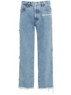 Mid rise straight leg frayed jeans Natasha Zinko
