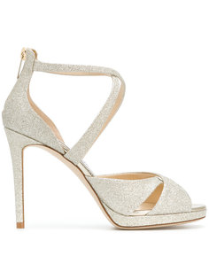 босоножки Lorina 100 с блестками Jimmy Choo