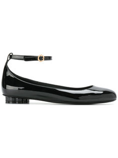 балетки с эффектом лакированной кожи Salvatore Ferragamo