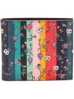 floral print striped wallet Paul Smith