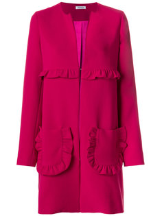 frill trim long jacket P.A.R.O.S.H.