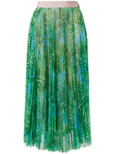 плиссированная юбка с пальмовым принтом  MSGM