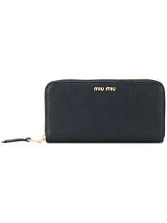 классический кошелек на молнии Miu Miu