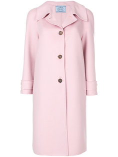 однобортное пальто Prada