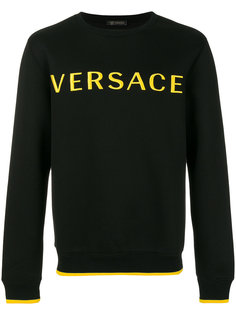 embroidered logo sweatshirt Versace