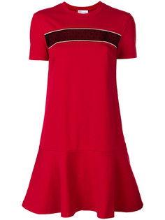 платье-футболка с сетчатой вставкой  Red Valentino