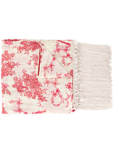 floral print fringed scarf Forte Forte