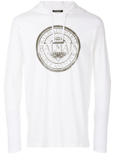 logo print hoodie Balmain