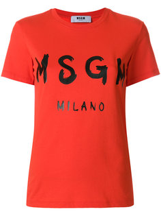 футболка с логотипом  MSGM