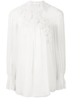 asymmetric ruffle trim blouse Chloé