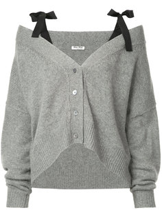 tie shoulder cardigan Miu Miu