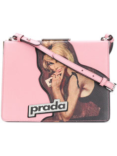 сумка на плечо с принтом Prada