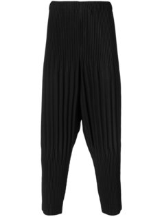 ribbed drop crotch pants  Homme Plissé Issey Miyake