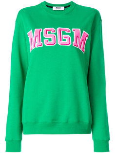 толстовка с принтом-логотипом  MSGM