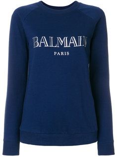 толстовка с длинными рукавами и логотипом  Balmain