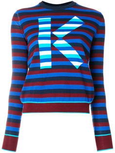 полосатый свитер с логотипом  Kenzo
