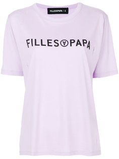 состаренная футболка с короткими рукавами  Filles A Papa