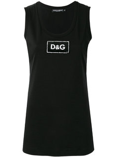топ с логотипом из пайеток  Dolce &amp; Gabbana