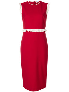платье с рюшами  Red Valentino
