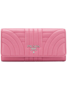 quilted continental wallet Prada