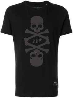 футболка с заплатками в виде черепов Philipp Plein