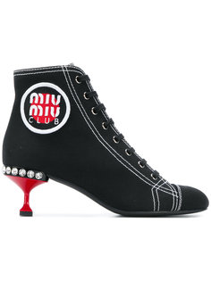bowling shoe heeled boot Miu Miu