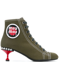 bowling shoe heeled boot Miu Miu