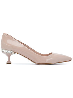 декорированные туфли на каблуках Miu Miu