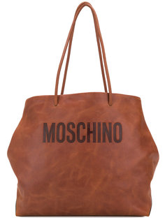 сумка-тоут с тисненым логотипом  Moschino