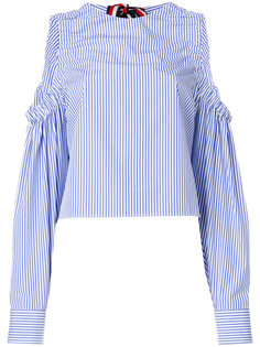 блузка в полоску с открытыми плечами  Hilfiger Collection