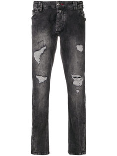 джинсы с потертой отделкой Philipp Plein